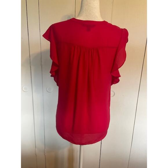 Banana Republic Size Small Women's Cap Sleeve Blouse Pink - Picture 3 of 5